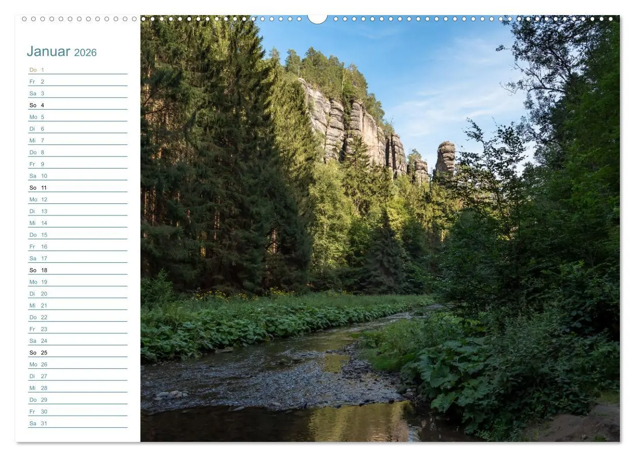 Bild: 9783457543382 | Lebensadern - Elbsandstein (Wandkalender 2026 DIN A2 quer),...