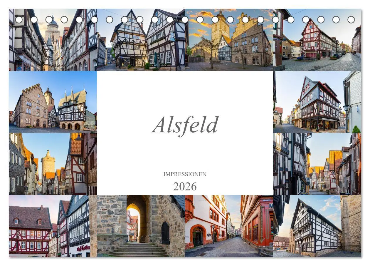 Cover: 9783457613382 | Alsfeld Impressionen (Tischkalender 2026 DIN A5 quer), CALVENDO...