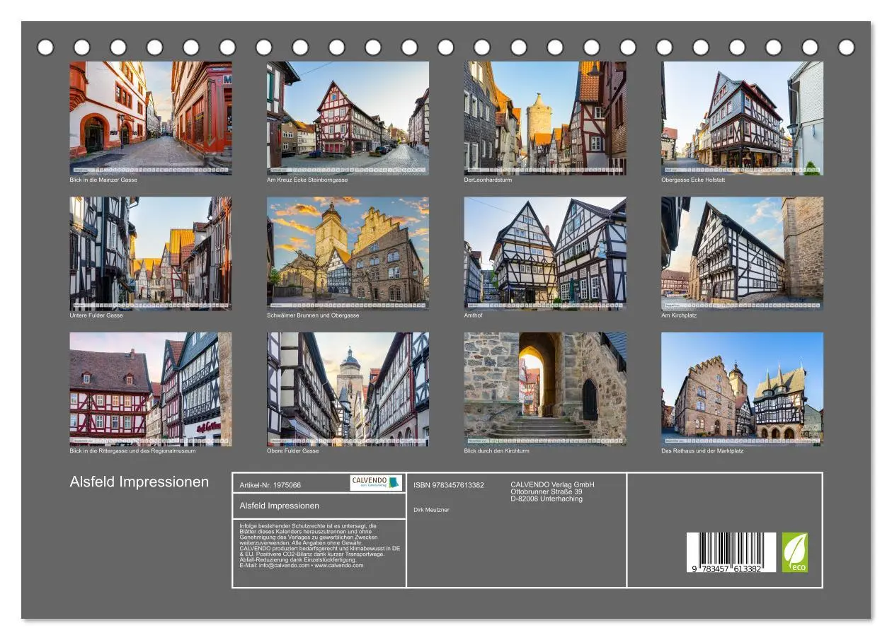 Bild: 9783457613382 | Alsfeld Impressionen (Tischkalender 2026 DIN A5 quer), CALVENDO...