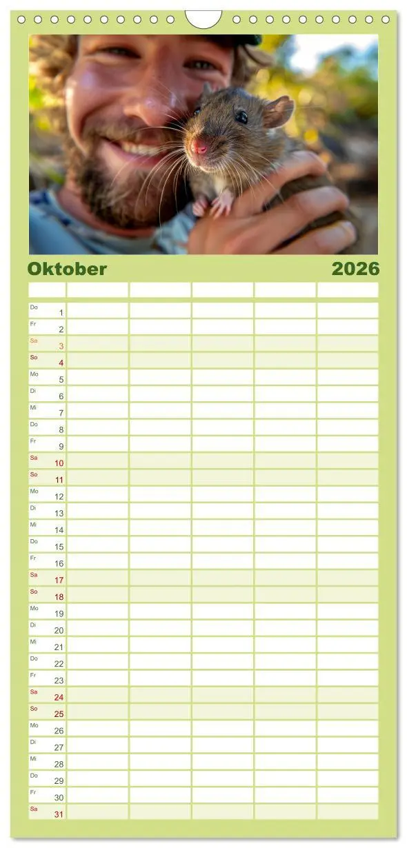 Bild: 9783516493382 | Familienplaner 2026 - Mein bester Kumpel ist eine Ratte mit 5...