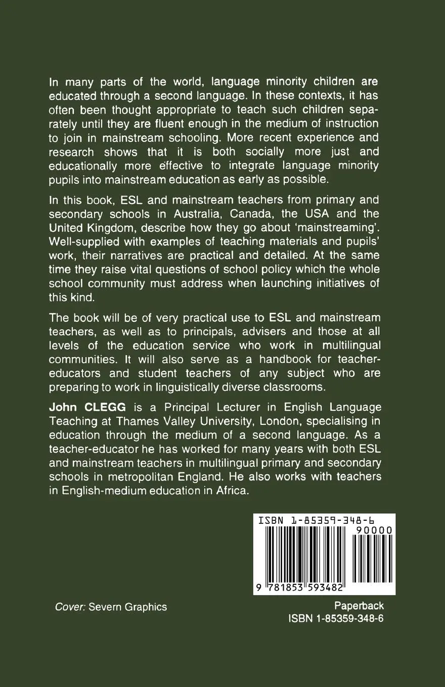 Rückseite: 9781853593482 | Mainstreaming ESL | John Clegg | Taschenbuch | Kartoniert / Broschiert