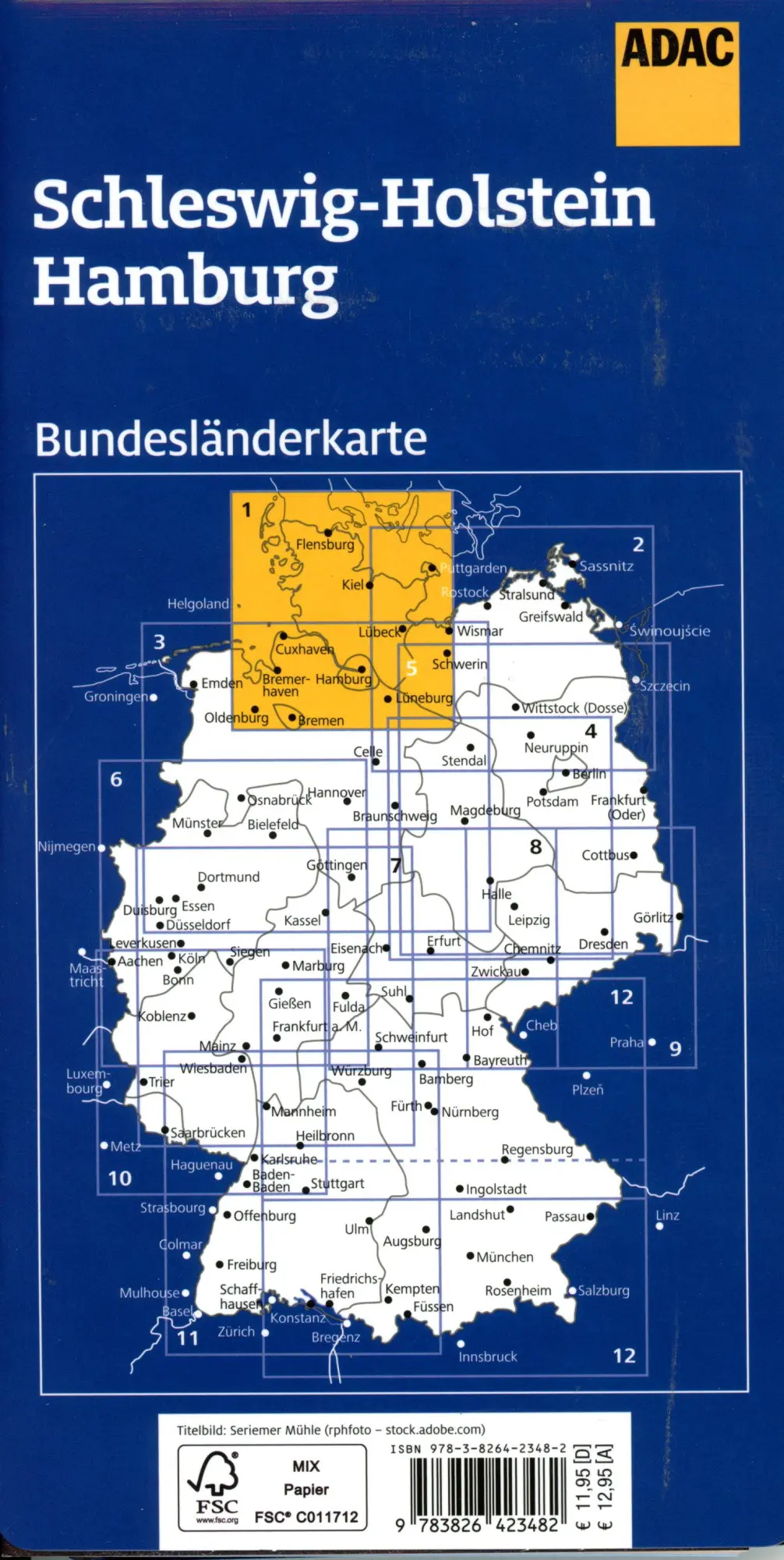 Bild: 9783826423482 | ADAC Bundesländerkarte Deutschland 01 Schleswig-Holstein 1:250.000