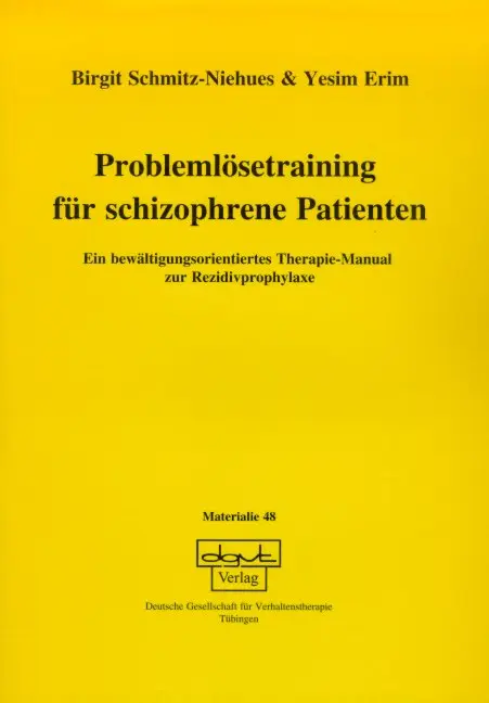 Cover: 9783871593482 | Problemlösetraining für schizophrene Patienten | Taschenbuch