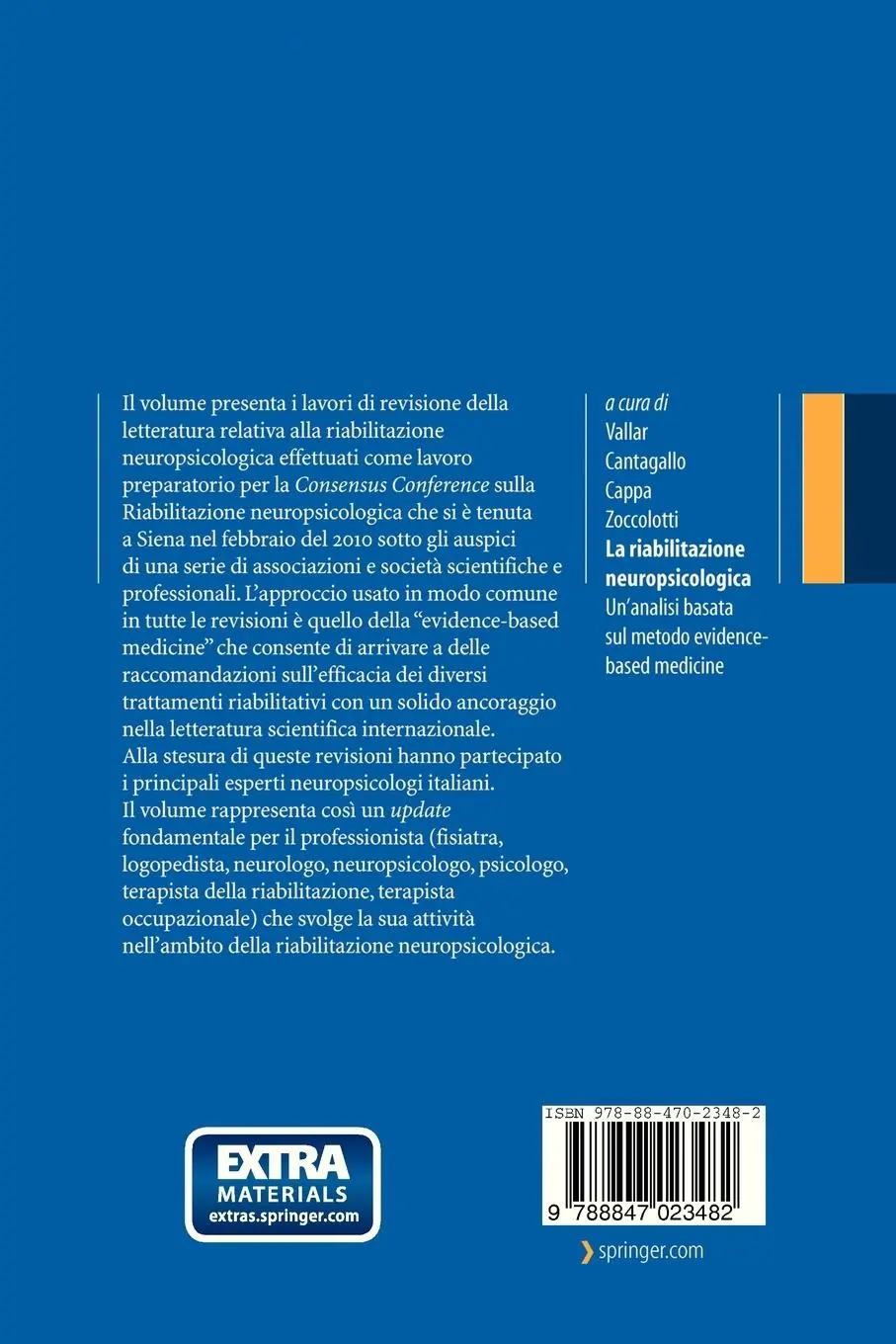 Rückseite: 9788847023482 | La riabilitazione neuropsicologica | Giuseppe Vallar (u. a.) | Buch