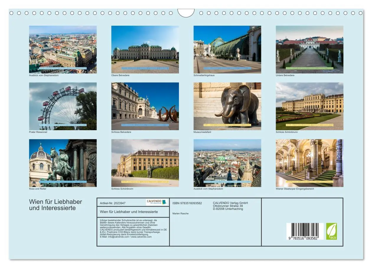 Bild: 9783516093582 | Wien für Liebhaber und Interessierte (Wandkalender 2026 DIN A3...