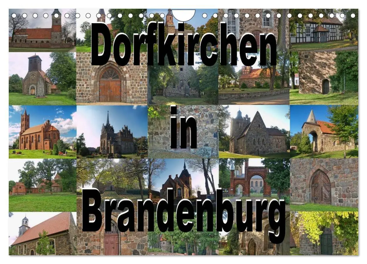 Cover: 9783516163582 | Dorfkirchen in Brandenburg (Wandkalender 2026 DIN A4 quer),...