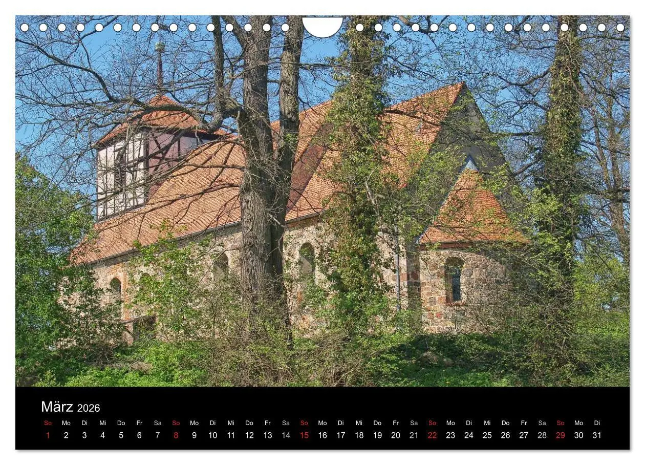Bild: 9783516163582 | Dorfkirchen in Brandenburg (Wandkalender 2026 DIN A4 quer),...
