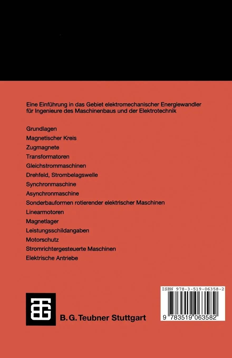 Rückseite: 9783519063582 | Elektromechanik | Jürgen Meins | Taschenbuch | iv | Deutsch | 1997