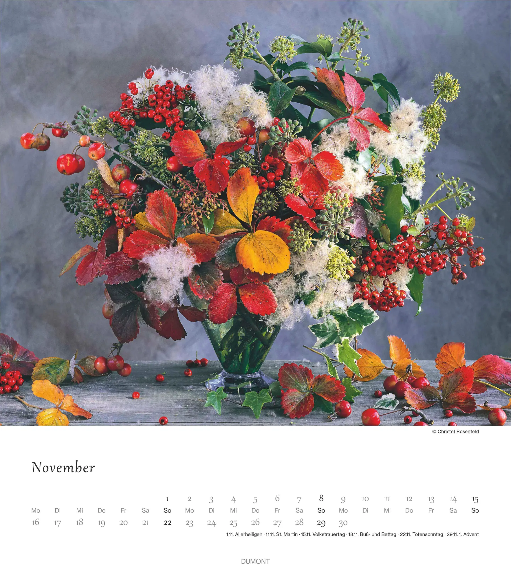 Bild: 4069095003682 | Blumenliebe 2026 - Foto-Kalender - Wand-Kalender - 30x34 -...