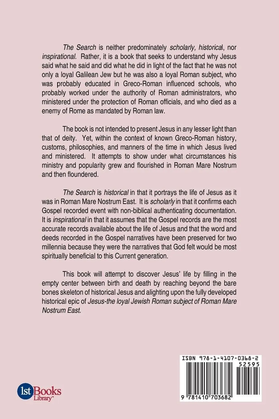 Rückseite: 9781410703682 | The Search | A Historian's Search for Historical Jesus | Ron Charles