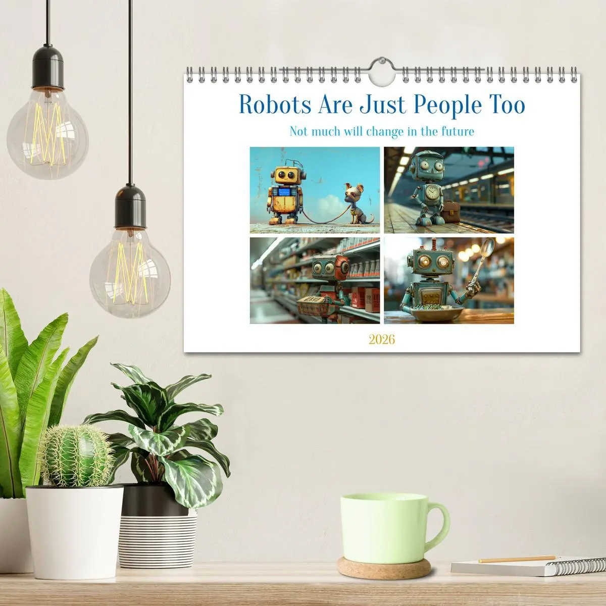 Bild: 9783516533682 | Robots Are Just People Too (Wall Calendar 2026 DIN A4 landscape),...