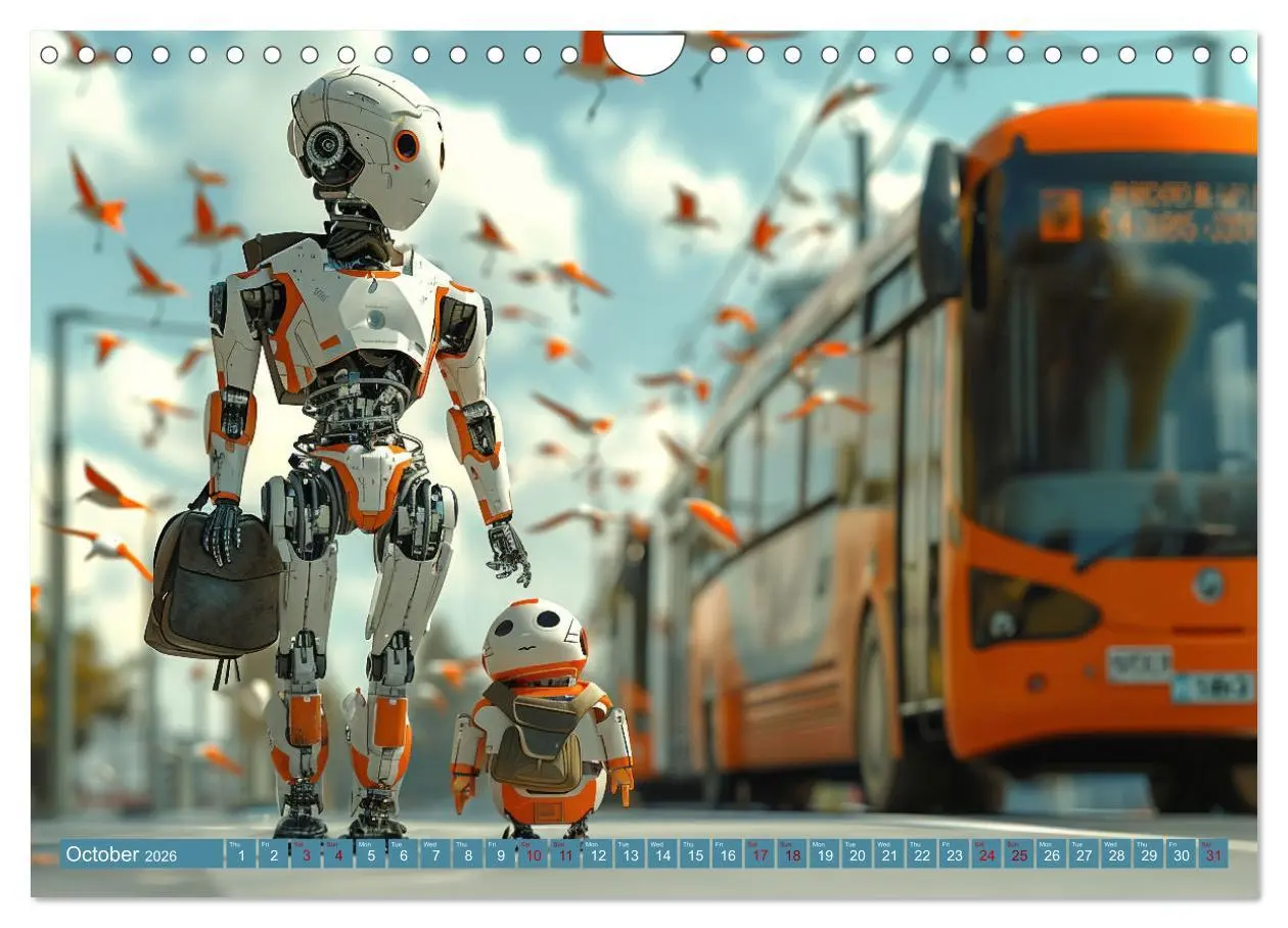 Bild: 9783516533682 | Robots Are Just People Too (Wall Calendar 2026 DIN A4 landscape),...