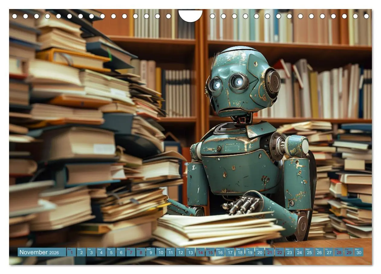 Bild: 9783516533682 | Robots Are Just People Too (Wall Calendar 2026 DIN A4 landscape),...
