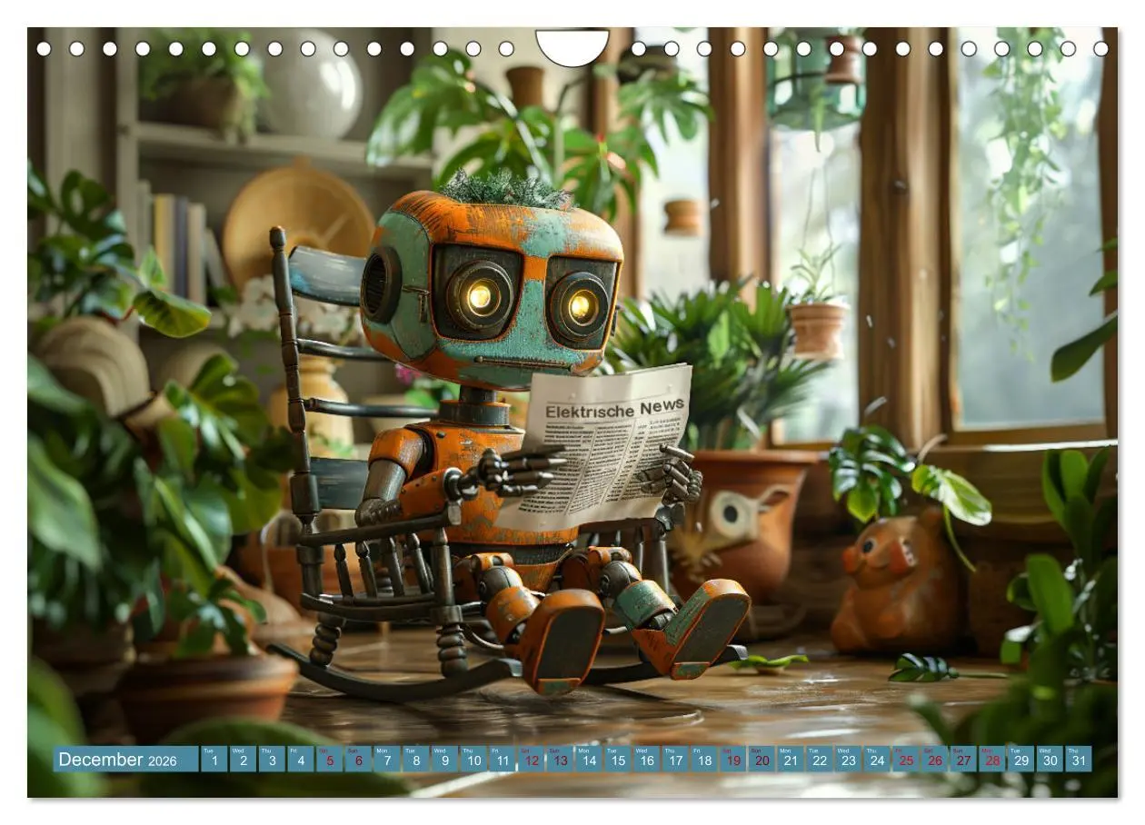 Bild: 9783516533682 | Robots Are Just People Too (Wall Calendar 2026 DIN A4 landscape),...