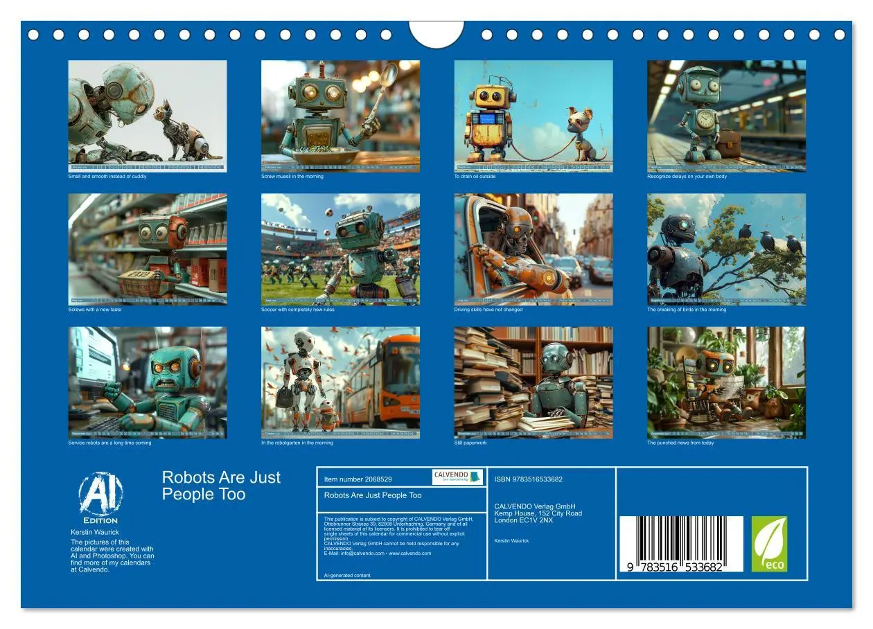 Bild: 9783516533682 | Robots Are Just People Too (Wall Calendar 2026 DIN A4 landscape),...