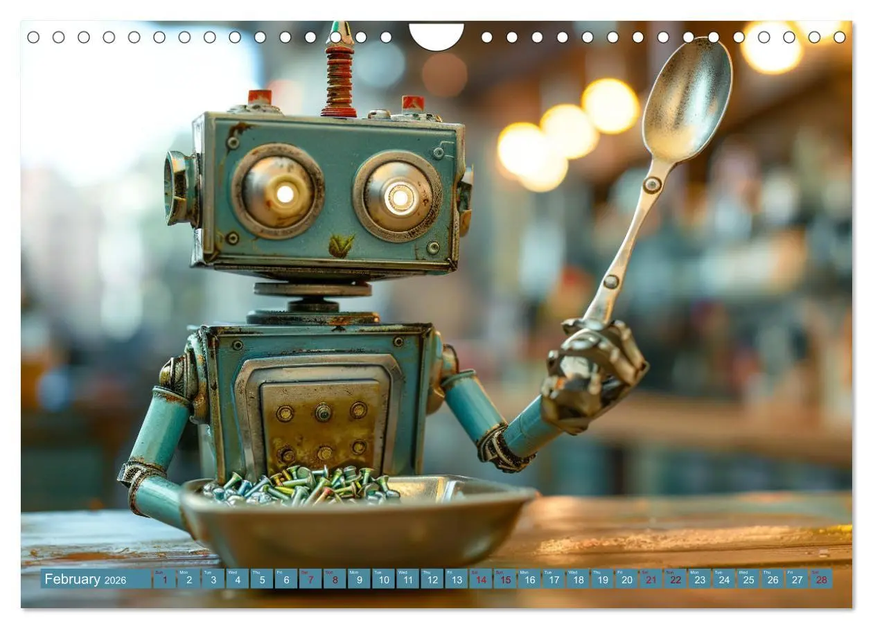 Bild: 9783516533682 | Robots Are Just People Too (Wall Calendar 2026 DIN A4 landscape),...