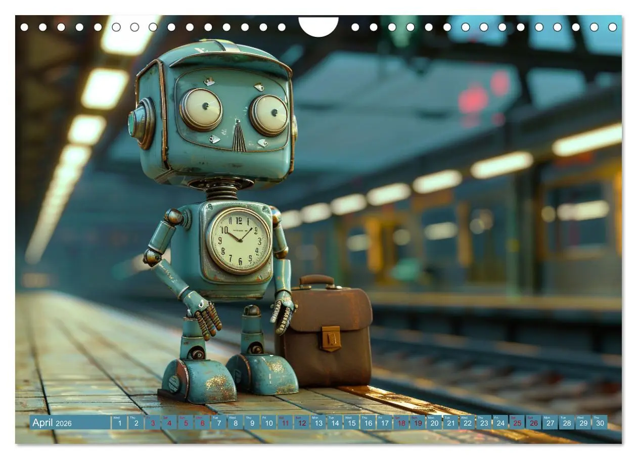 Bild: 9783516533682 | Robots Are Just People Too (Wall Calendar 2026 DIN A4 landscape),...