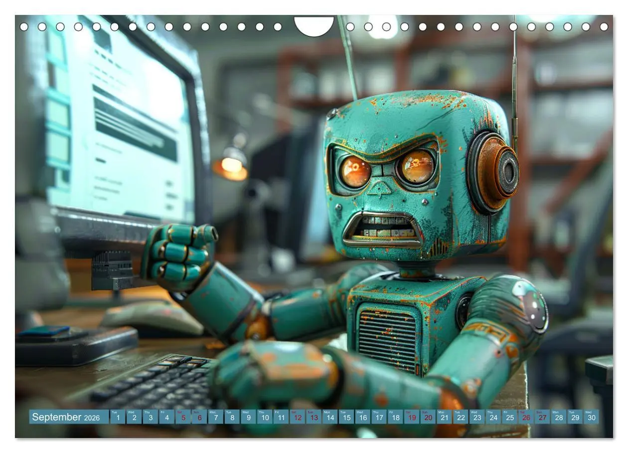 Bild: 9783516533682 | Robots Are Just People Too (Wall Calendar 2026 DIN A4 landscape),...