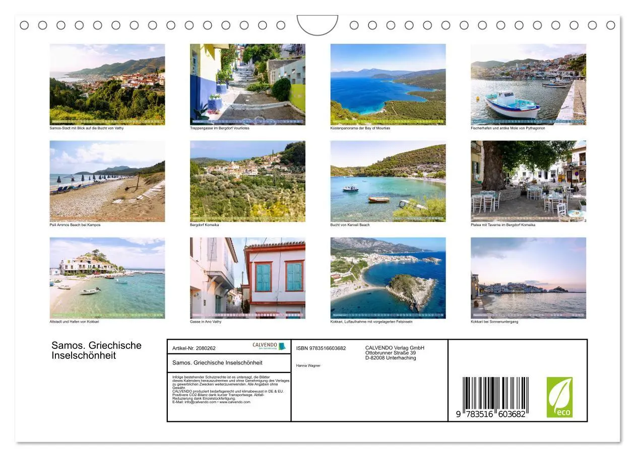 Bild: 9783516603682 | Samos. Griechische Inselschönheit (Wandkalender 2026 DIN A4 quer),...