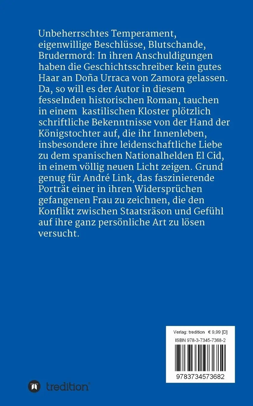 Rückseite: 9783734573682 | Infantin Elster | Urraca von Zamora | André Link | Taschenbuch | 2017