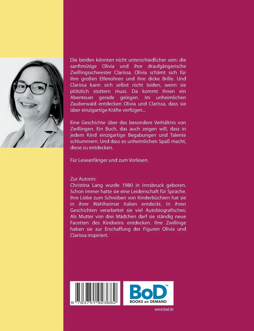 Rückseite: 9783751923682 | Olivia und Clarissa | Im Zauberwald | Christina Lang | Taschenbuch