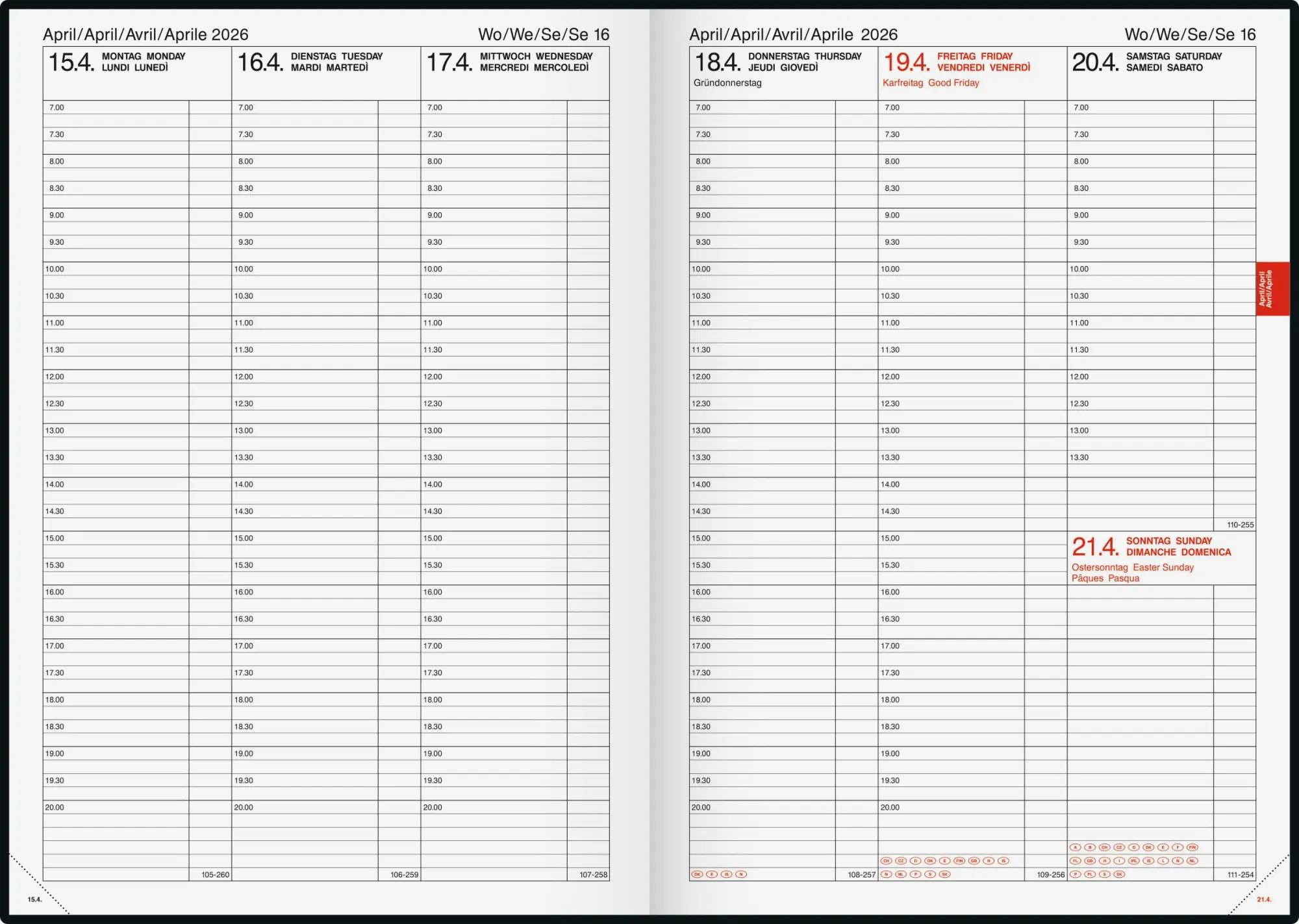 Bild: 4061947143782 | BRUNNEN 1076361906 Buchkalender Mod. 763 2026 A4, Kunststoff,...