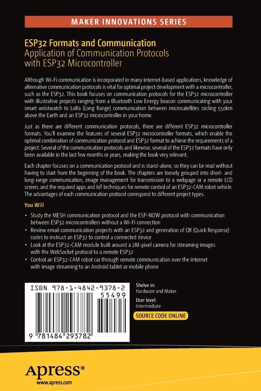 Rückseite: 9781484293782 | ESP32 Formats and Communication | Neil Cameron | Taschenbuch | xix