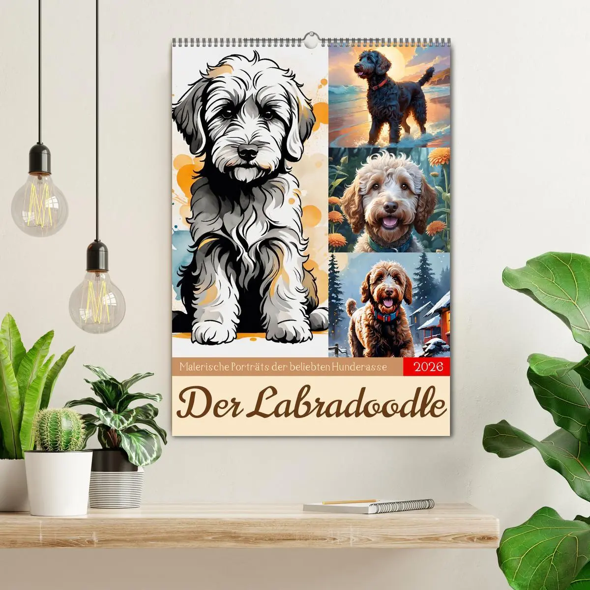 Bild: 9783457293782 | Der Labradoodle (Wandkalender 2026 DIN A2 hoch), CALVENDO...