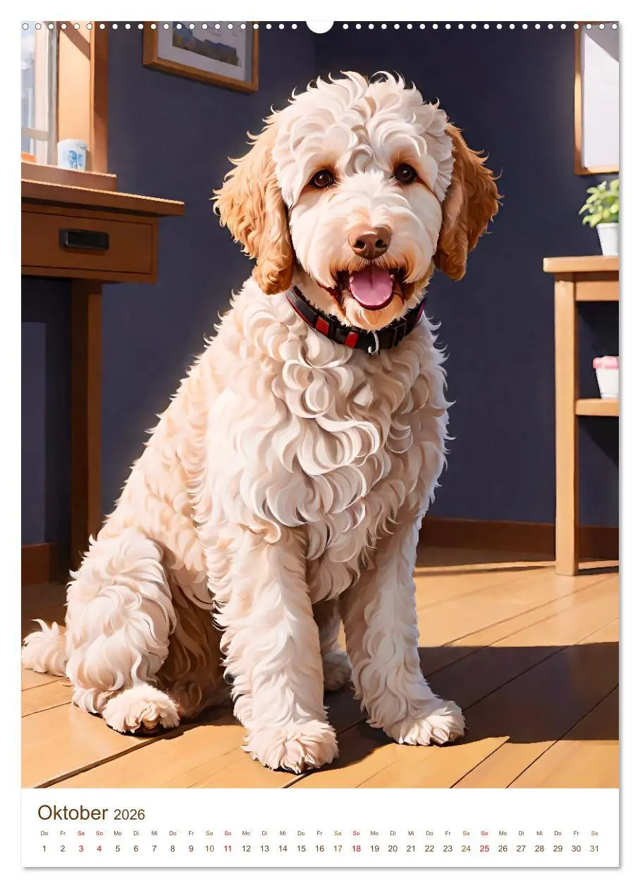 Bild: 9783457293782 | Der Labradoodle (Wandkalender 2026 DIN A2 hoch), CALVENDO...