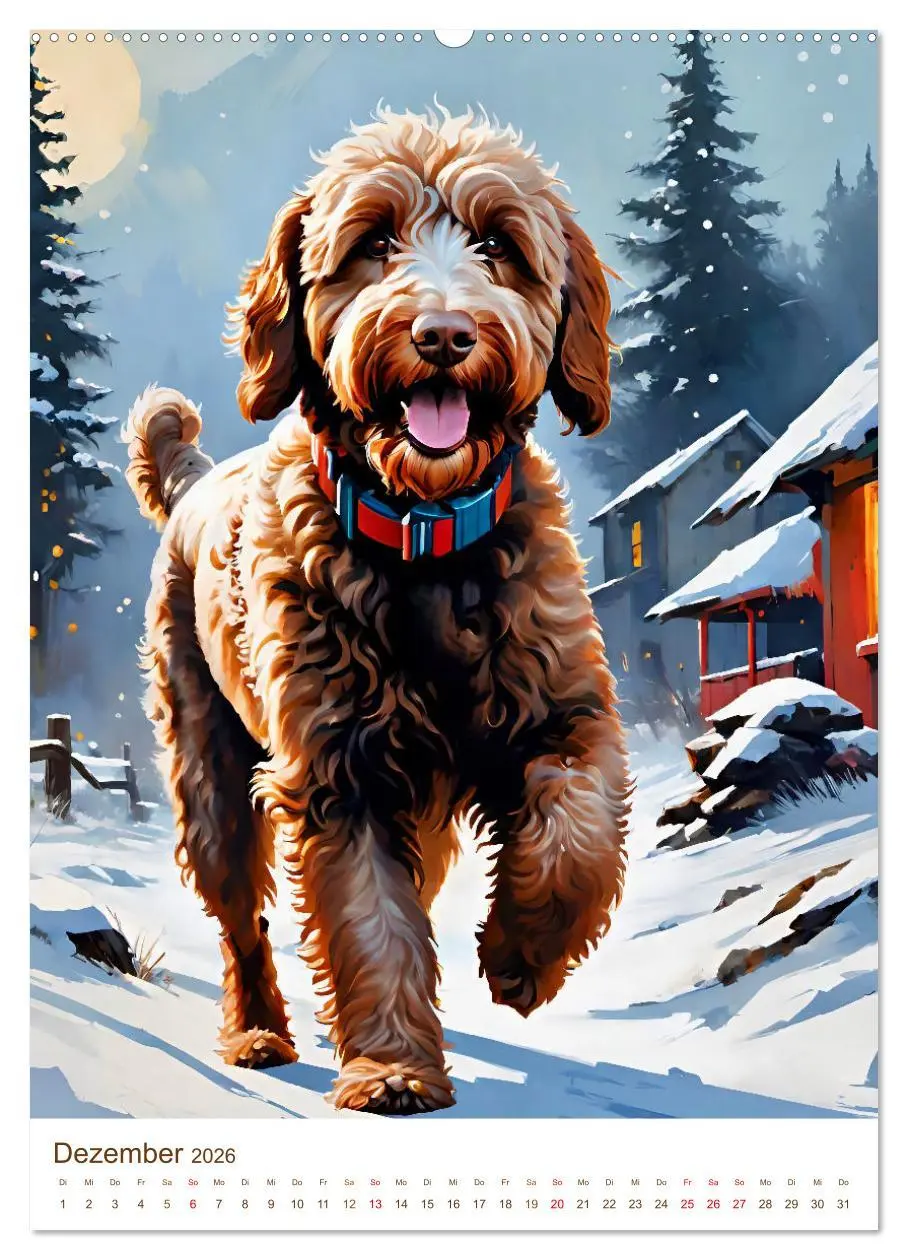 Bild: 9783457293782 | Der Labradoodle (Wandkalender 2026 DIN A2 hoch), CALVENDO...