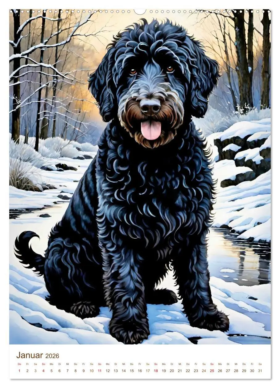 Bild: 9783457293782 | Der Labradoodle (Wandkalender 2026 DIN A2 hoch), CALVENDO...