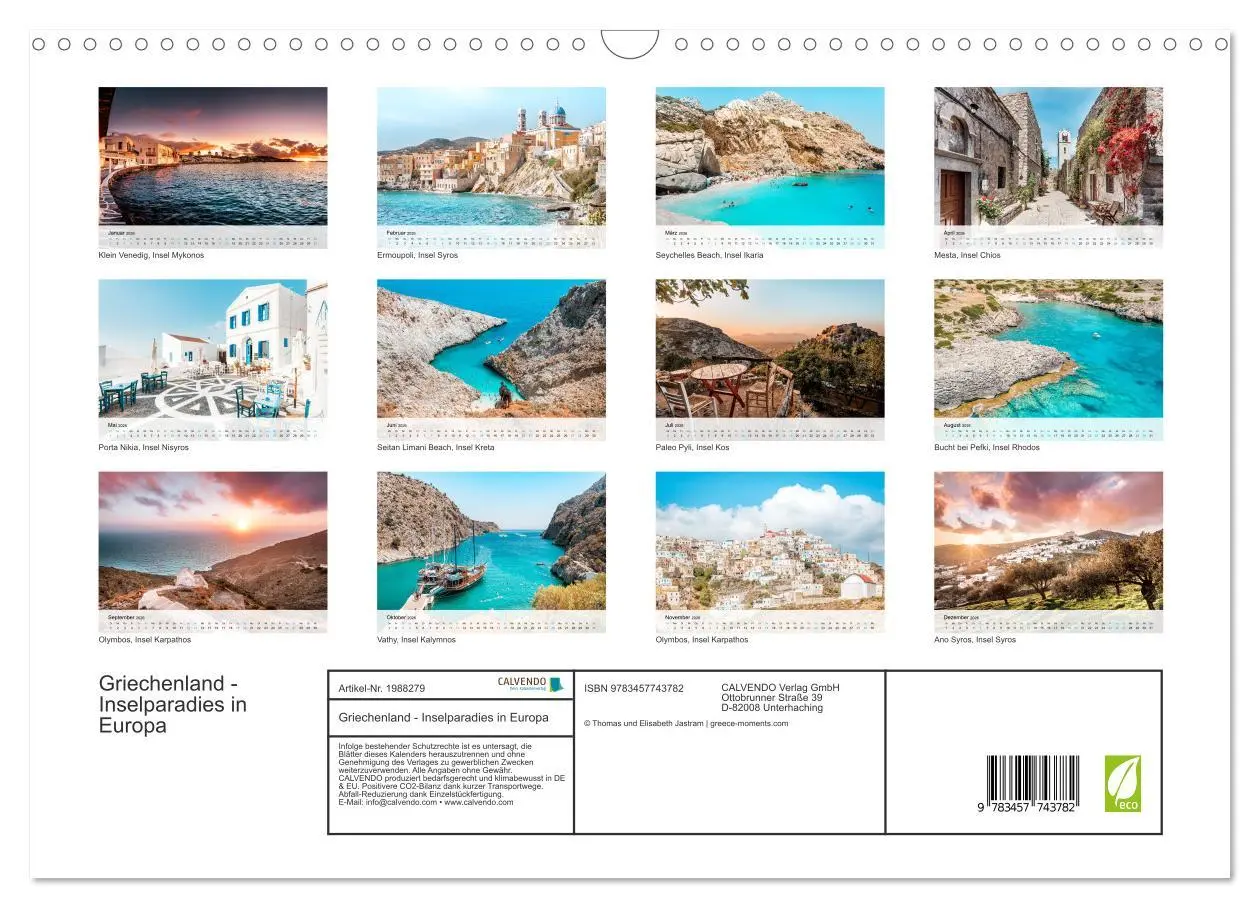 Bild: 9783457743782 | Griechenland - Inselparadies in Europa (Wandkalender 2026 DIN A3...