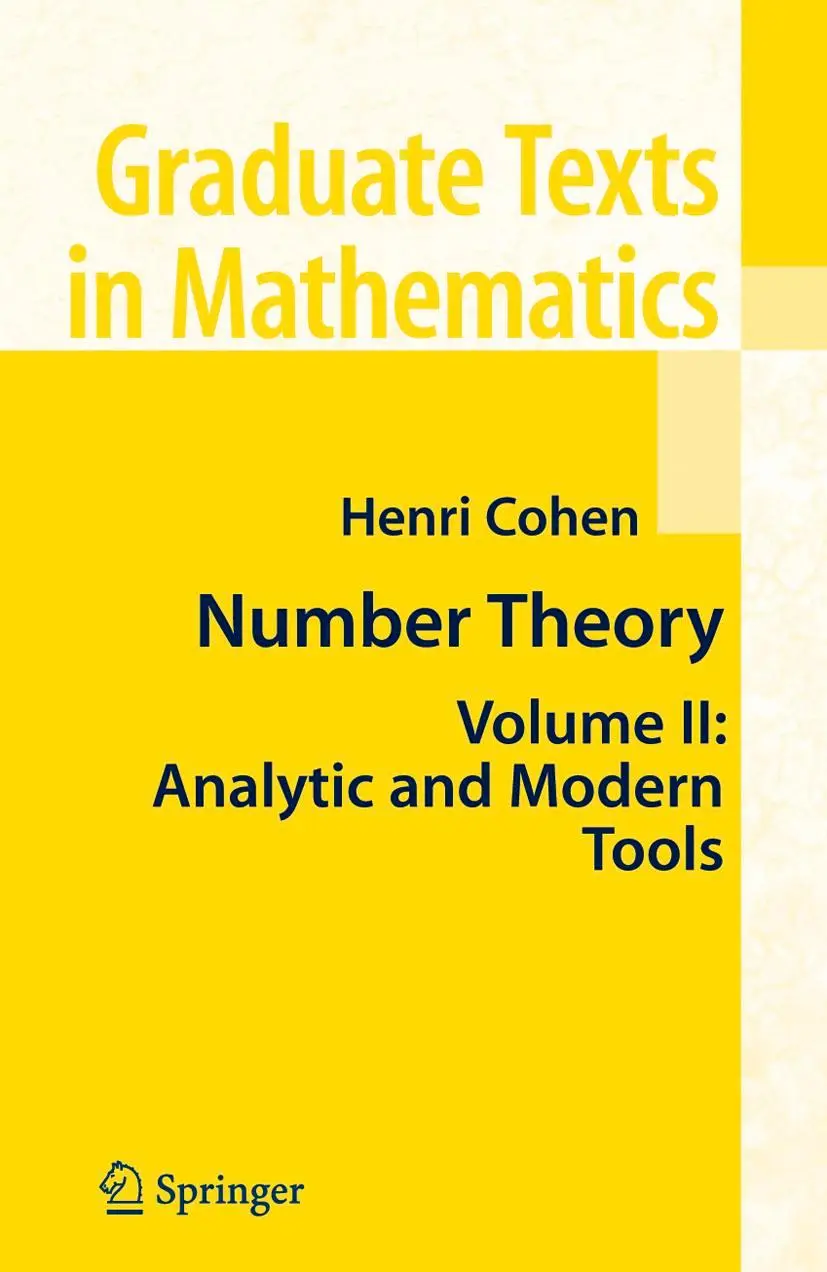Cover: 9781441923882 | Number Theory | Volume II: Analytic and Modern Tools | Henri Cohen