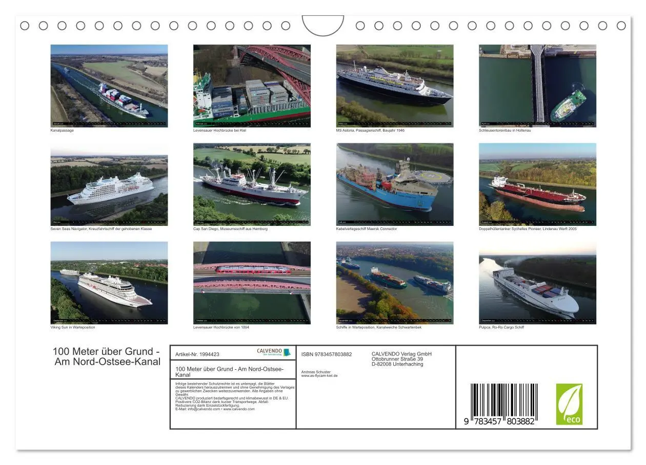 Bild: 9783457803882 | 100 Meter über Grund - Am Nord-Ostsee-Kanal (Wandkalender 2026 DIN...