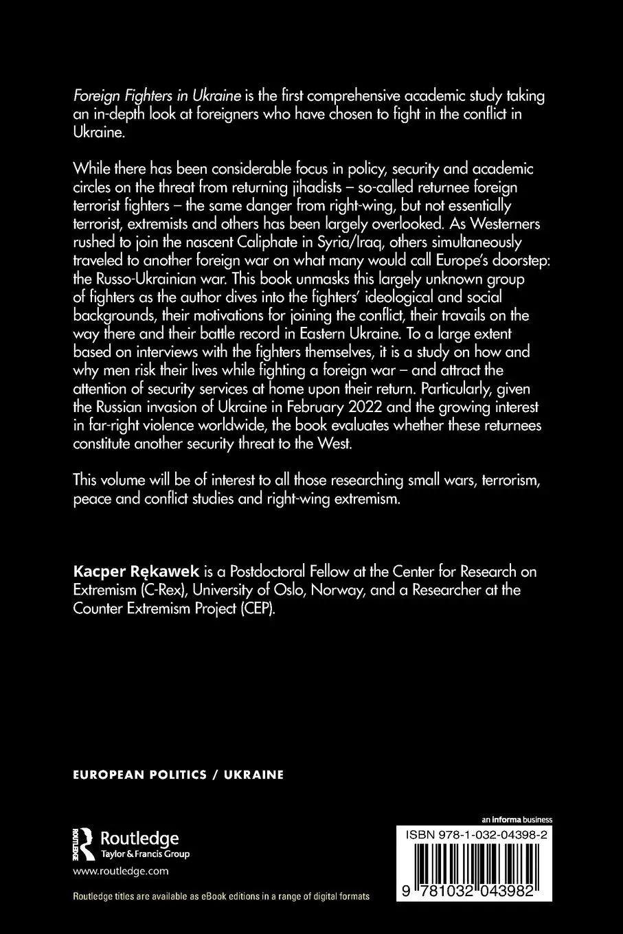 Rückseite: 9781032043982 | Foreign Fighters in Ukraine | The Brown-Red Cocktail | Kacper R¿kawek