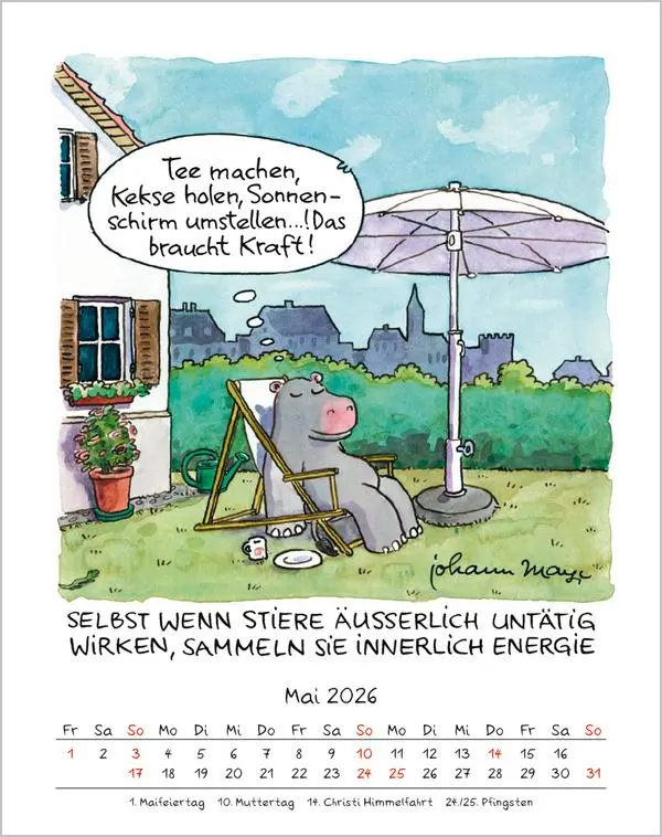 Bild: 9783731883982 | Stier 2026 | Verlag Korsch | Kalender | Spiralbindung | 13 S. | 2026