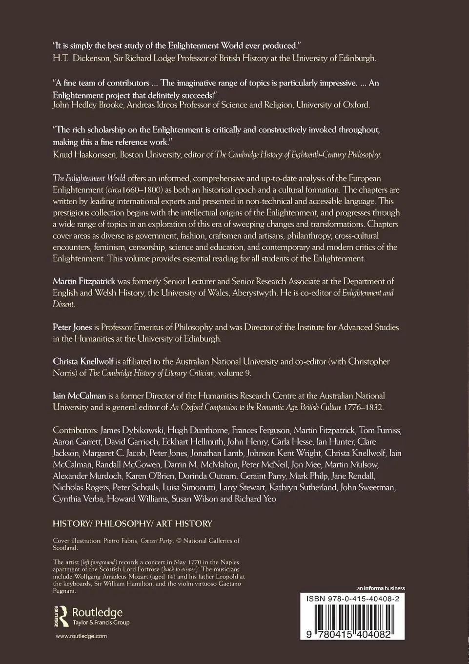 Rückseite: 9780415404082 | The Enlightenment World | Martin Fitzpatrick (u. a.) | Taschenbuch