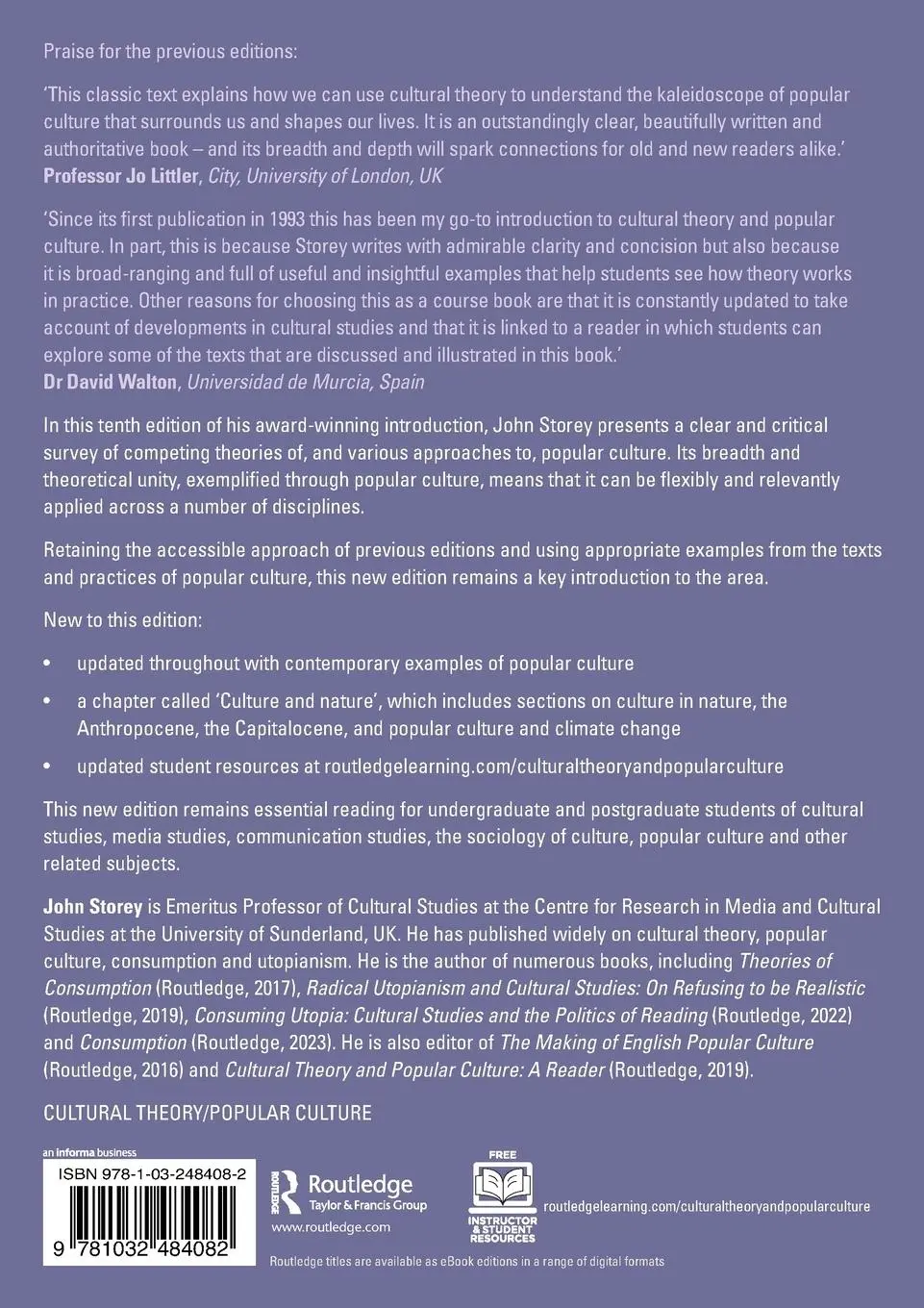 Rückseite: 9781032484082 | Cultural Theory and Popular Culture | An Introduction | John Storey