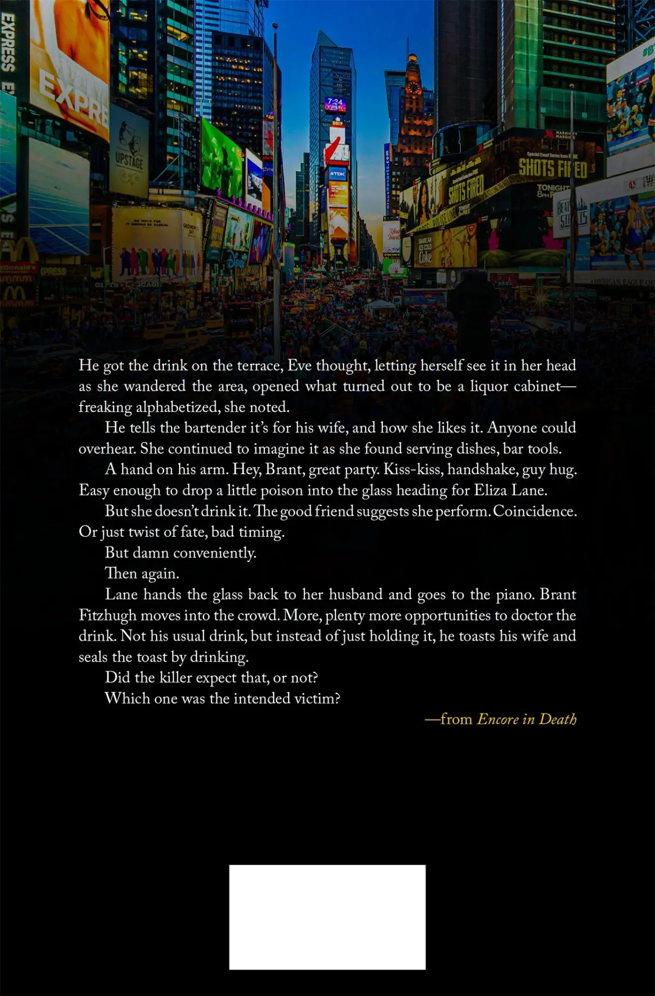 Rückseite: 9781250284082 | Encore in Death | An Eve Dallas Novel | J. D. Robb | Buch | Gebunden
