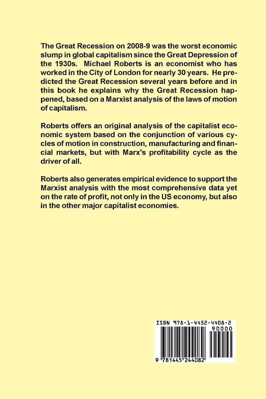 Rückseite: 9781445244082 | The Great Recession | Michael Roberts | Taschenbuch | Englisch | 2009