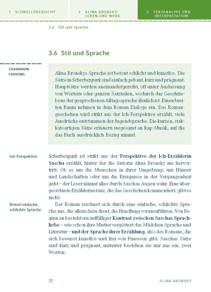 Bild: 9783129304082 | Scherbenpark von Alina Bronsky | Textanalyse und Interpretation | Buch