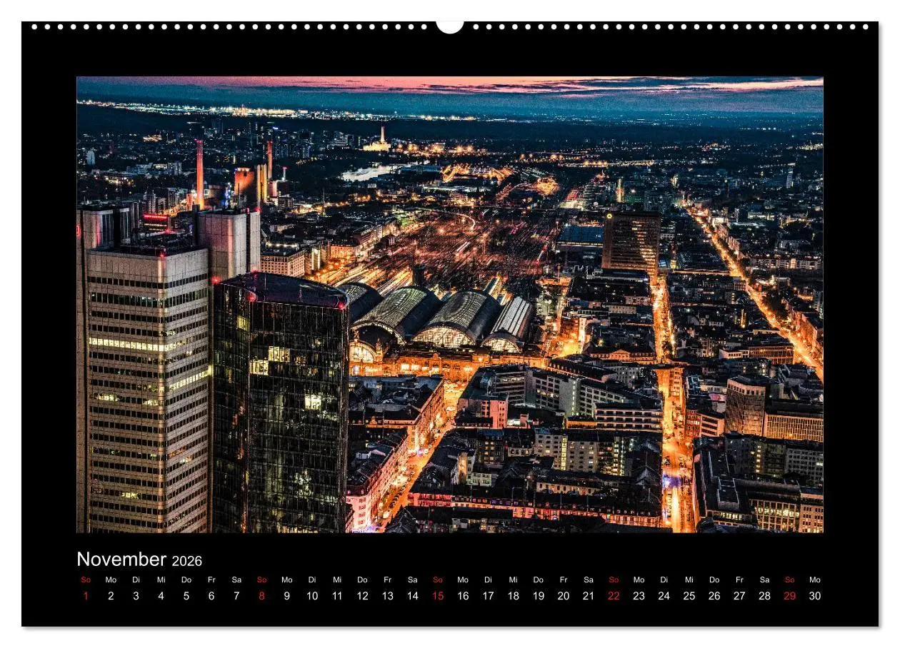 Bild: 9783457924082 | Frankfurt bei Nacht 2026 (Wandkalender 2026 DIN A2 quer), CALVENDO...