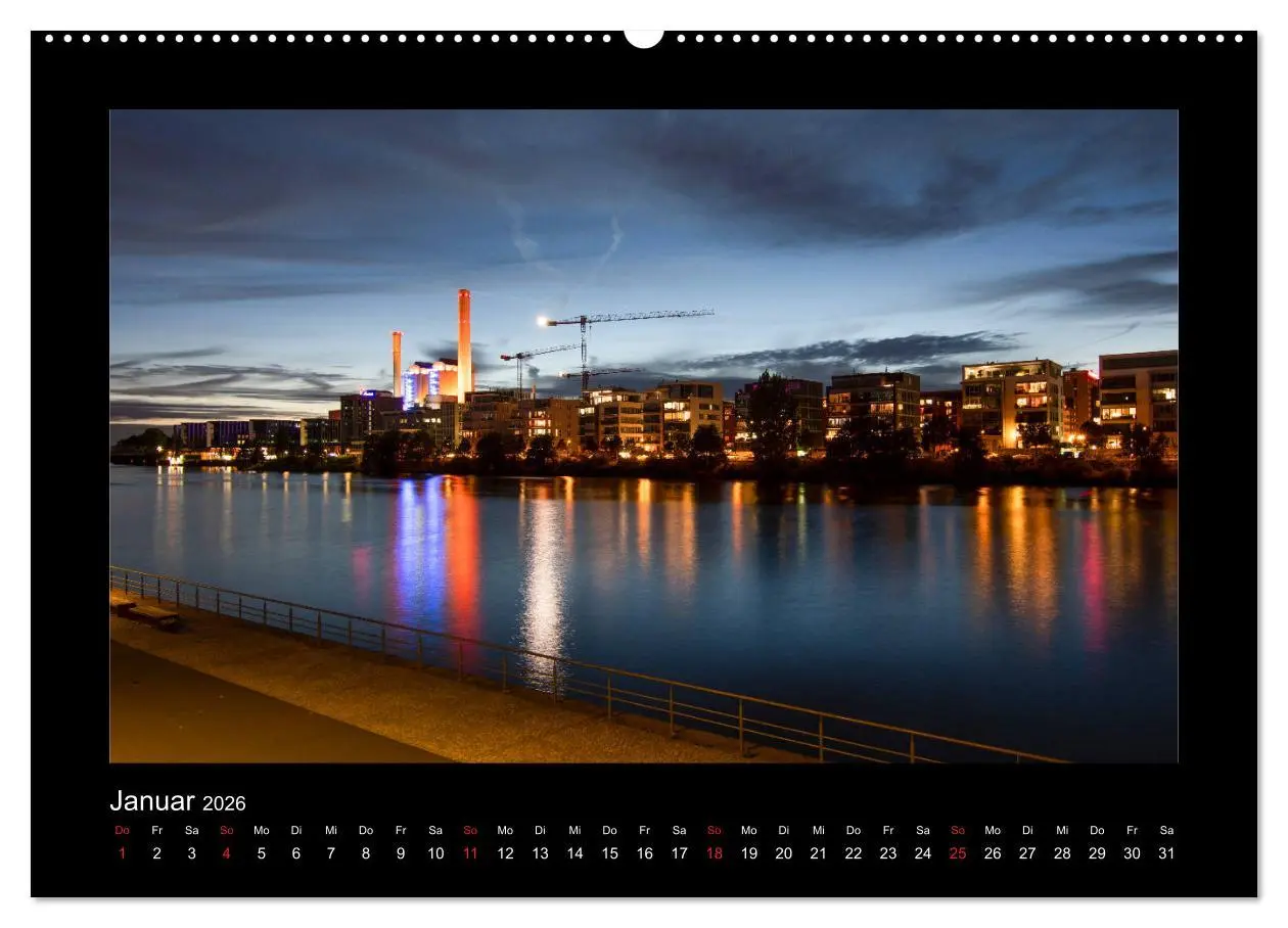 Bild: 9783457924082 | Frankfurt bei Nacht 2026 (Wandkalender 2026 DIN A2 quer), CALVENDO...