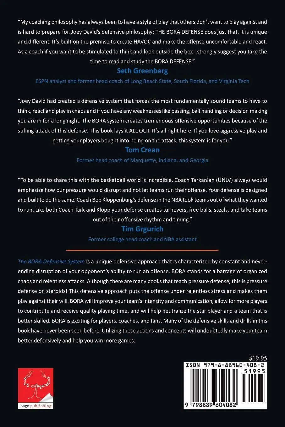 Rückseite: 9798889604082 | The Bora Defensive System | Joey David | Taschenbuch | Englisch | 2023