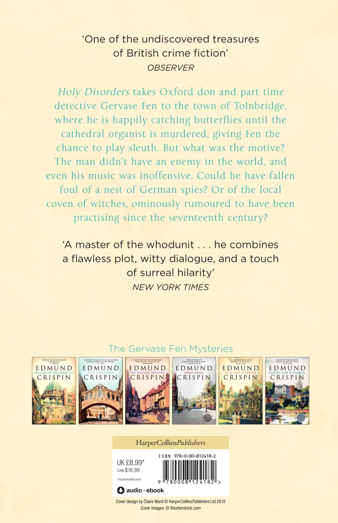 Rückseite: 9780008124182 | Holy Disorders | Edmund Crispin | Taschenbuch | Englisch | 2015