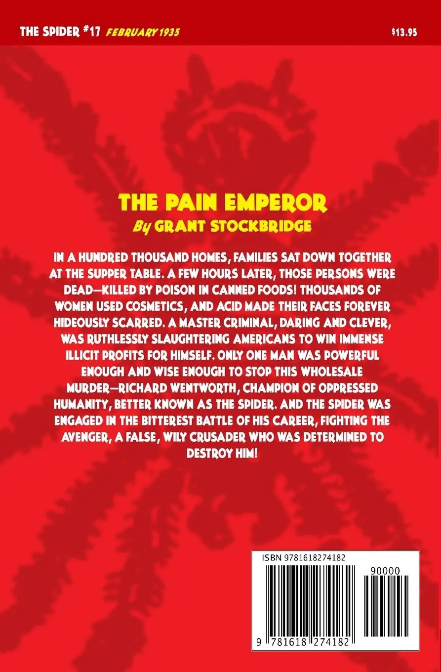 Rückseite: 9781618274182 | The Spider #17: The Pain Emperor | Norvell W. Page | Taschenbuch