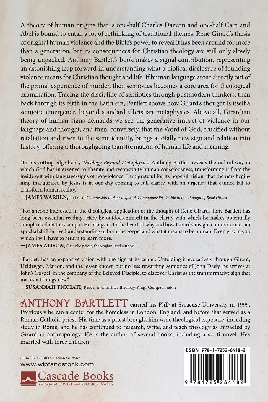Rückseite: 9781725264182 | Theology Beyond Metaphysics | Anthony Bartlett | Taschenbuch | 2020