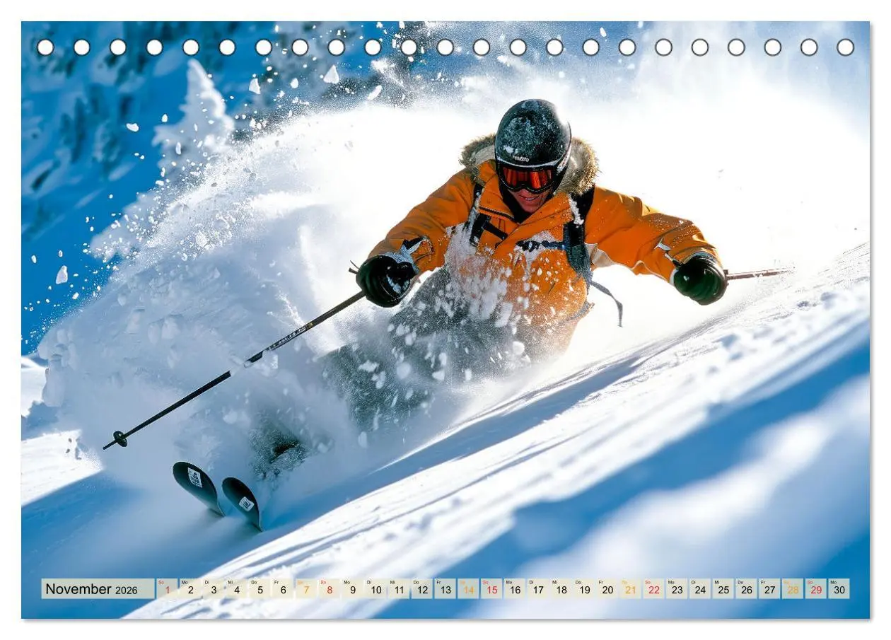 Bild: 9783457464182 | Skifahren - tolle Momente (Tischkalender 2026 DIN A5 quer),...