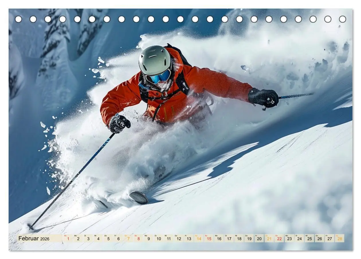 Bild: 9783457464182 | Skifahren - tolle Momente (Tischkalender 2026 DIN A5 quer),...