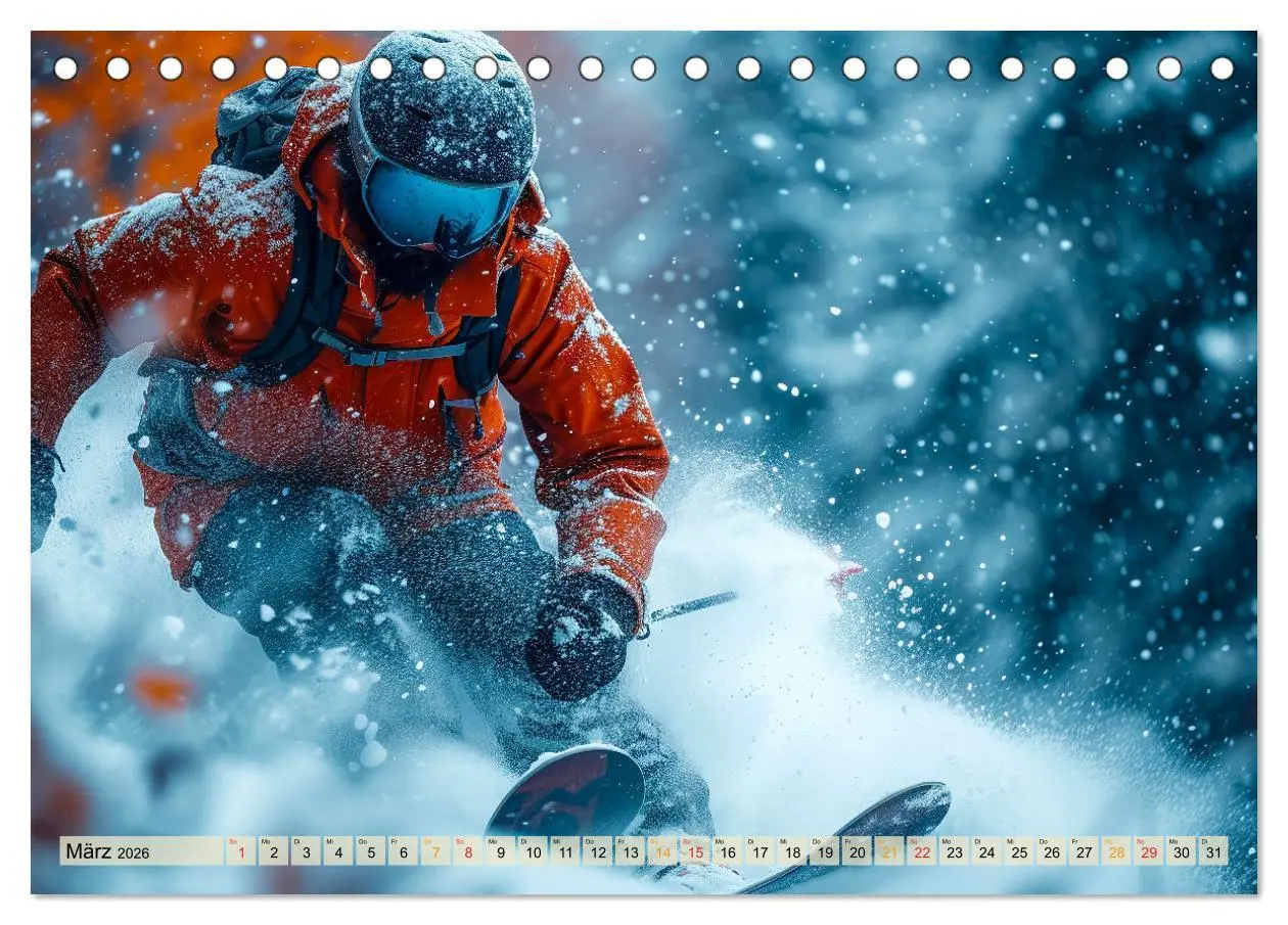 Bild: 9783457464182 | Skifahren - tolle Momente (Tischkalender 2026 DIN A5 quer),...